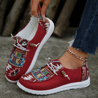 Nathalie™ | Mocassins à Motifs Géométriques