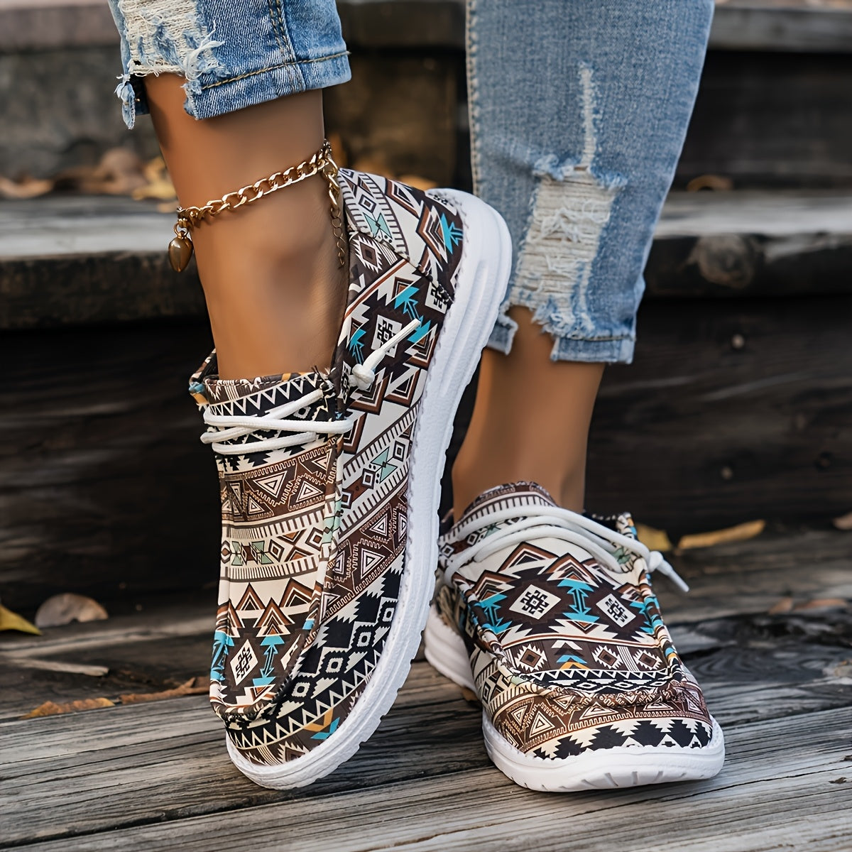 Roxane™ | Mocassins à Motifs Audacieux
