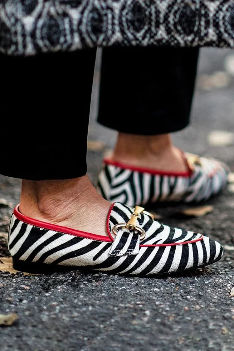 Maya™ | Mocassion Zèbre Rouge