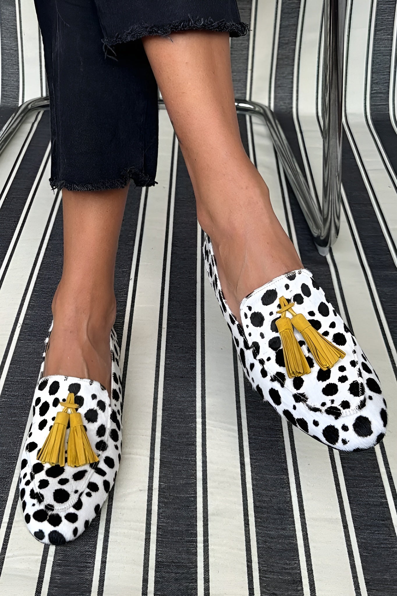 Nika™ | Mocassins Zebra en Suéde