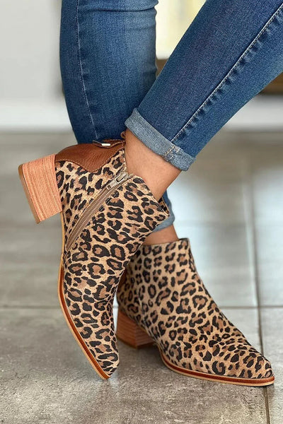 Mathilde™ | Bottines Léopard