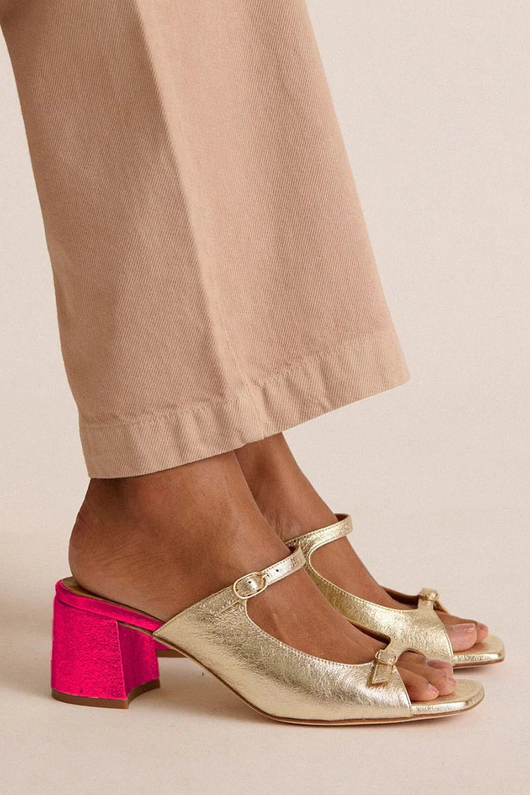 Nila™ | Escarpins Or Rose