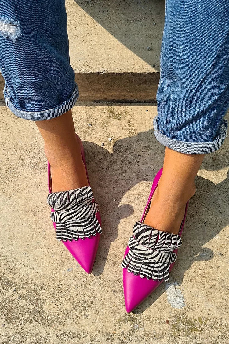 Lily™ | Mocassion Rose Zèbre