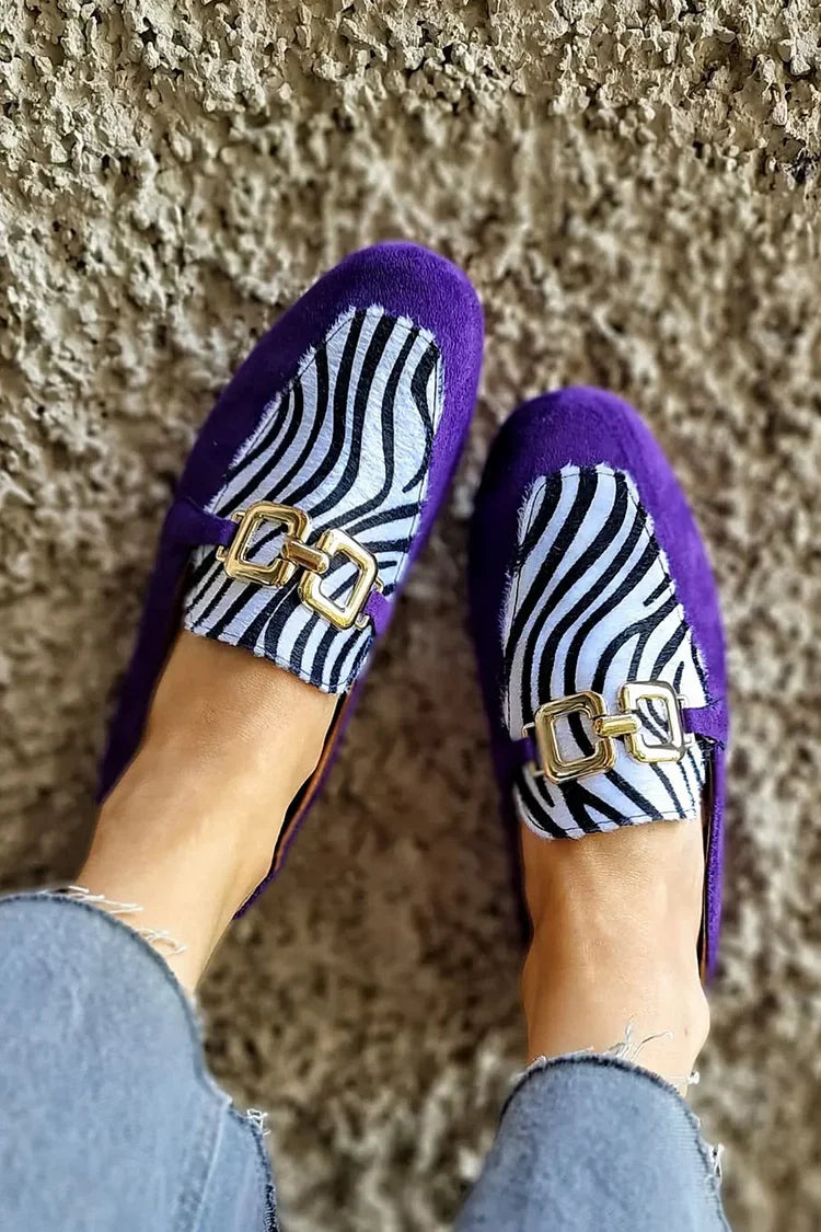 Luna™ | Mocassion Zèbre Violet