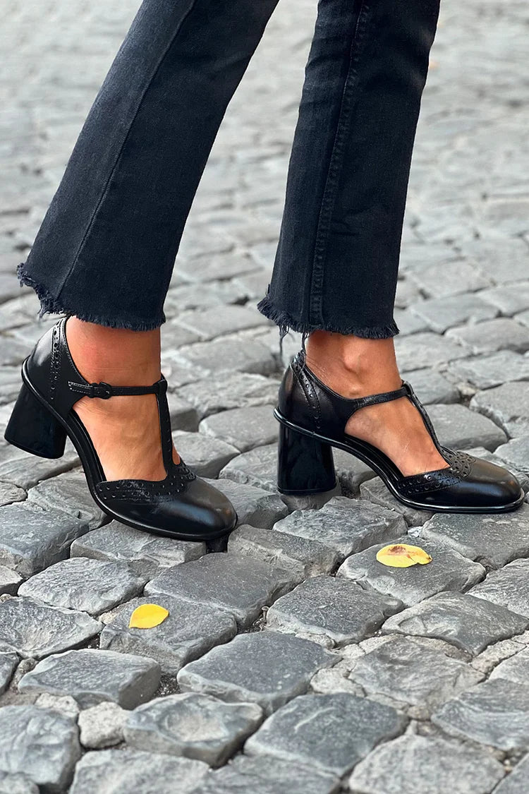 Clémence™ | Escarpins Noirs Vernis