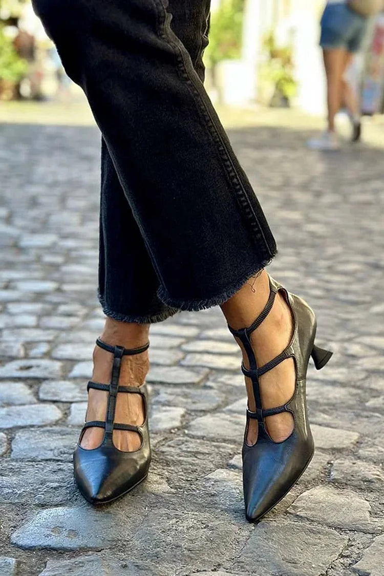 Léonie™ | Escarpins Noirs Élégants