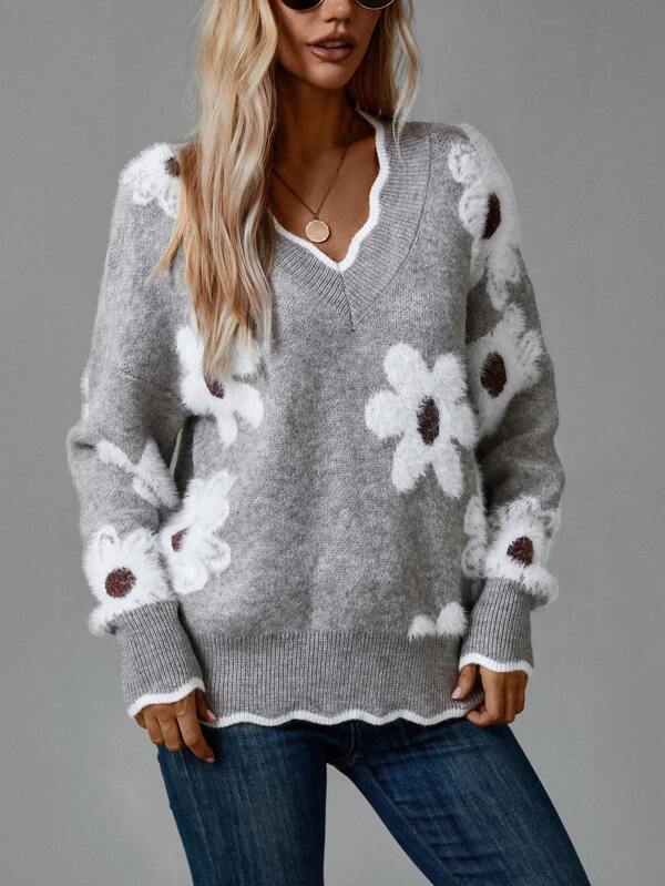 Émilie™ | Pull doux à imprimé floral