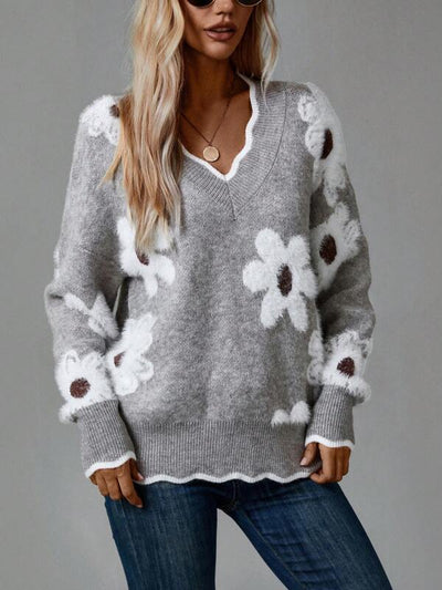 Émilie™ | Pull doux à imprimé floral