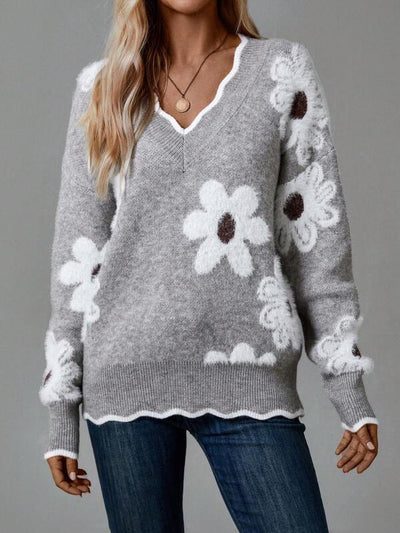 Émilie™ | Pull doux à imprimé floral