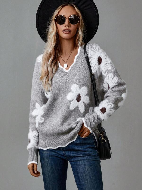 Émilie™ | Pull doux à imprimé floral