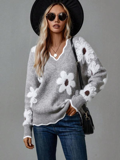Émilie™ | Pull doux à imprimé floral