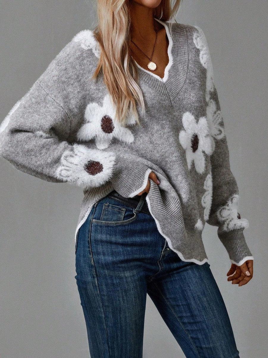 Émilie™ | Pull doux à imprimé floral