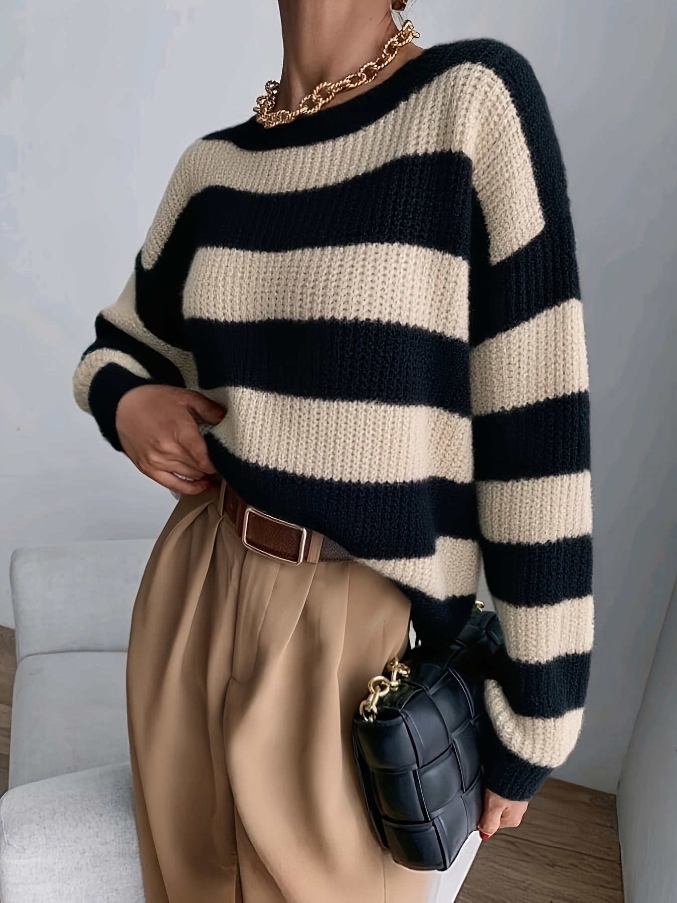 Amélie™ | Pull Rayures Élégantes