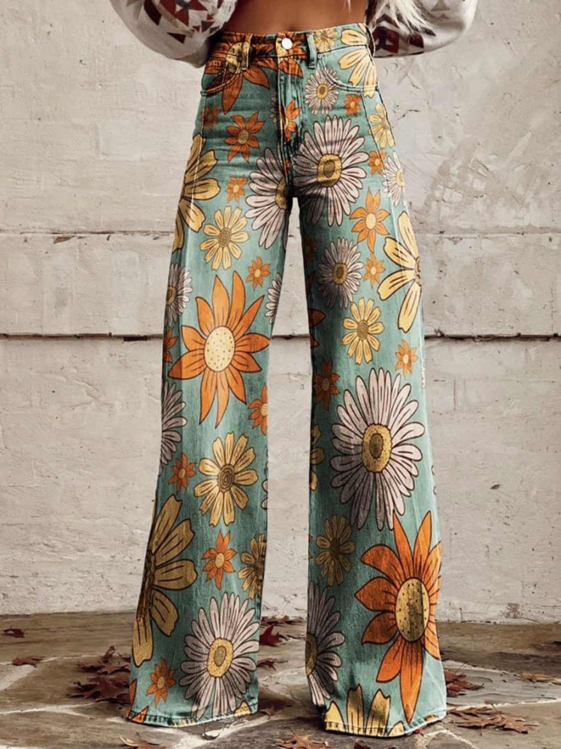 Amélie™ | Pantalon Palazzo Fleuri