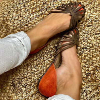 Apolline™ | Ballerines Bicolores Découpées