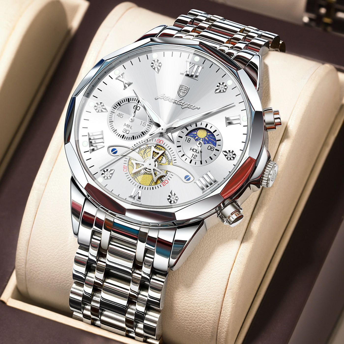 Antoine™ | Montre Quartz en Acier Inoxydable