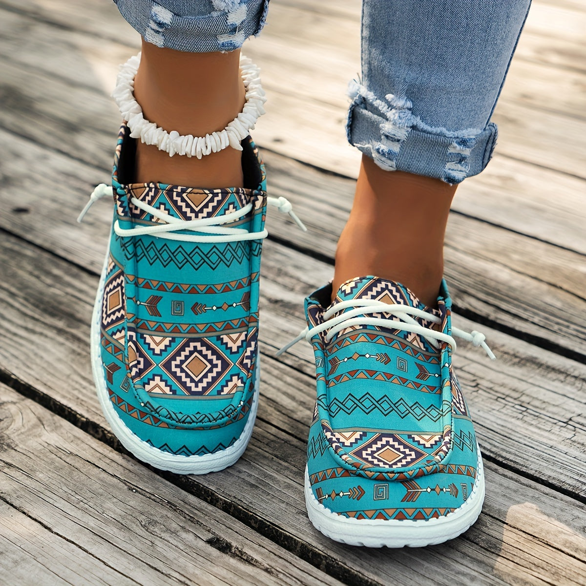 Juliette™ | Mocassins Motifs Graphiques