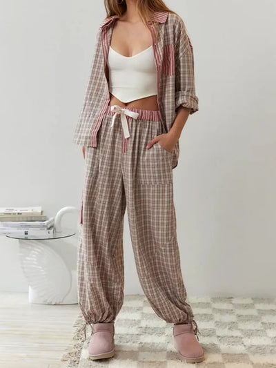 Sophie™ | Pyjama à carreaux deux pièces