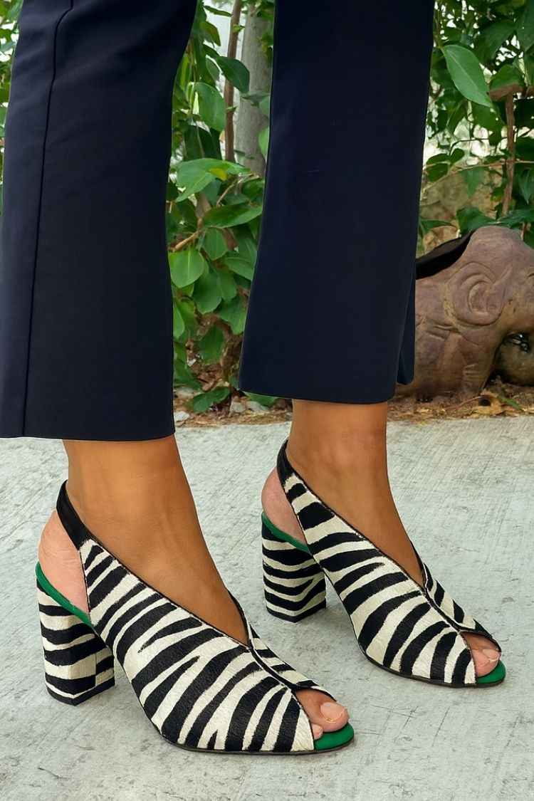 Margaux™ | Talons Zèbre Vert