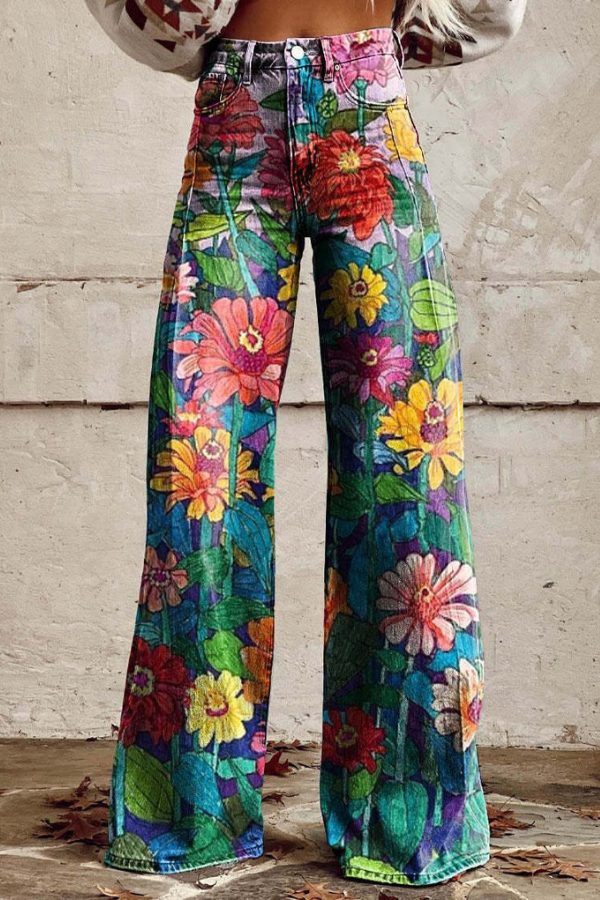 Elle™ | Pantalon coloré à imprimé floral