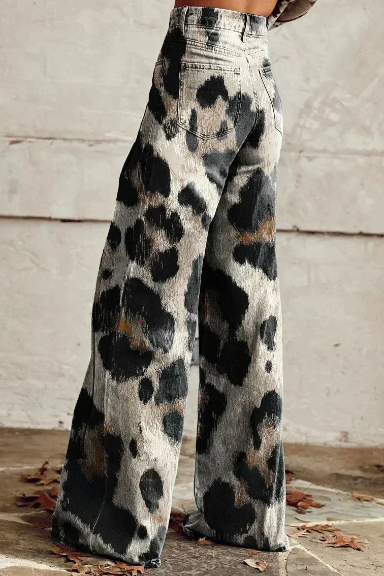 Nathalie™ | Pantalon Fluide Léopard
