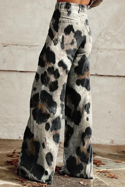 Nathalie™ | Pantalon Fluide Léopard