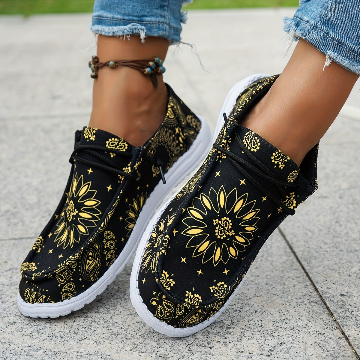 Éva™ | Mocassins à Motifs Singuliers