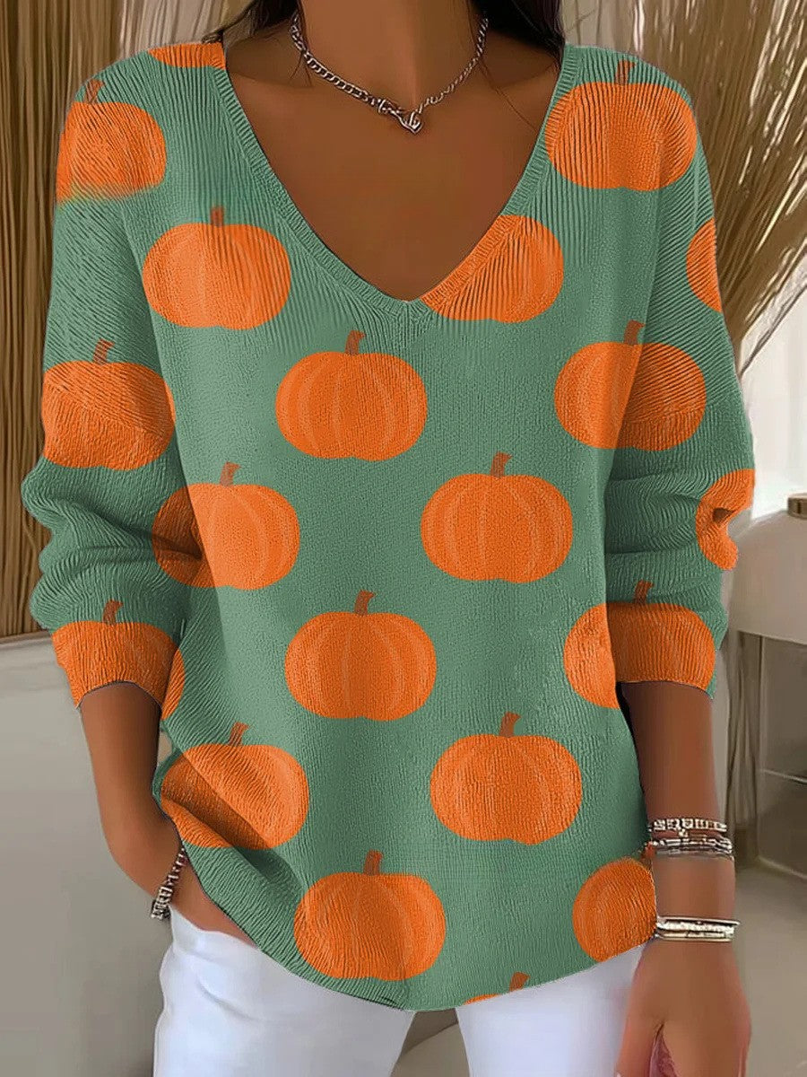 Ophélie™ | Pull Citrouille à Motifs