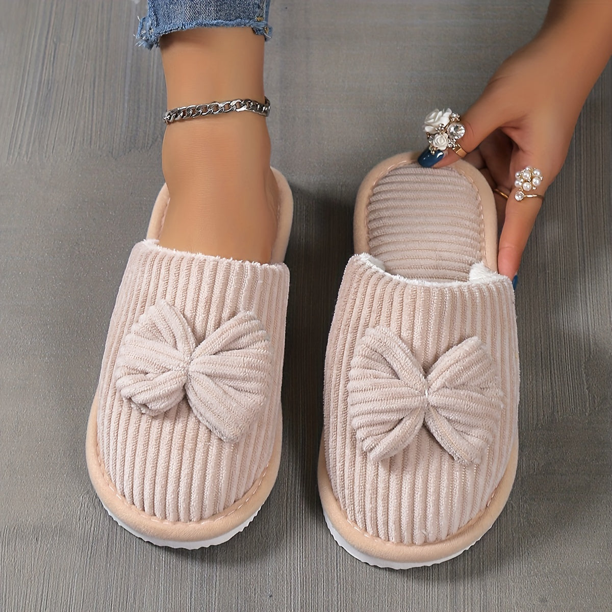 Belle™ | Chaussons en laine avec nœud