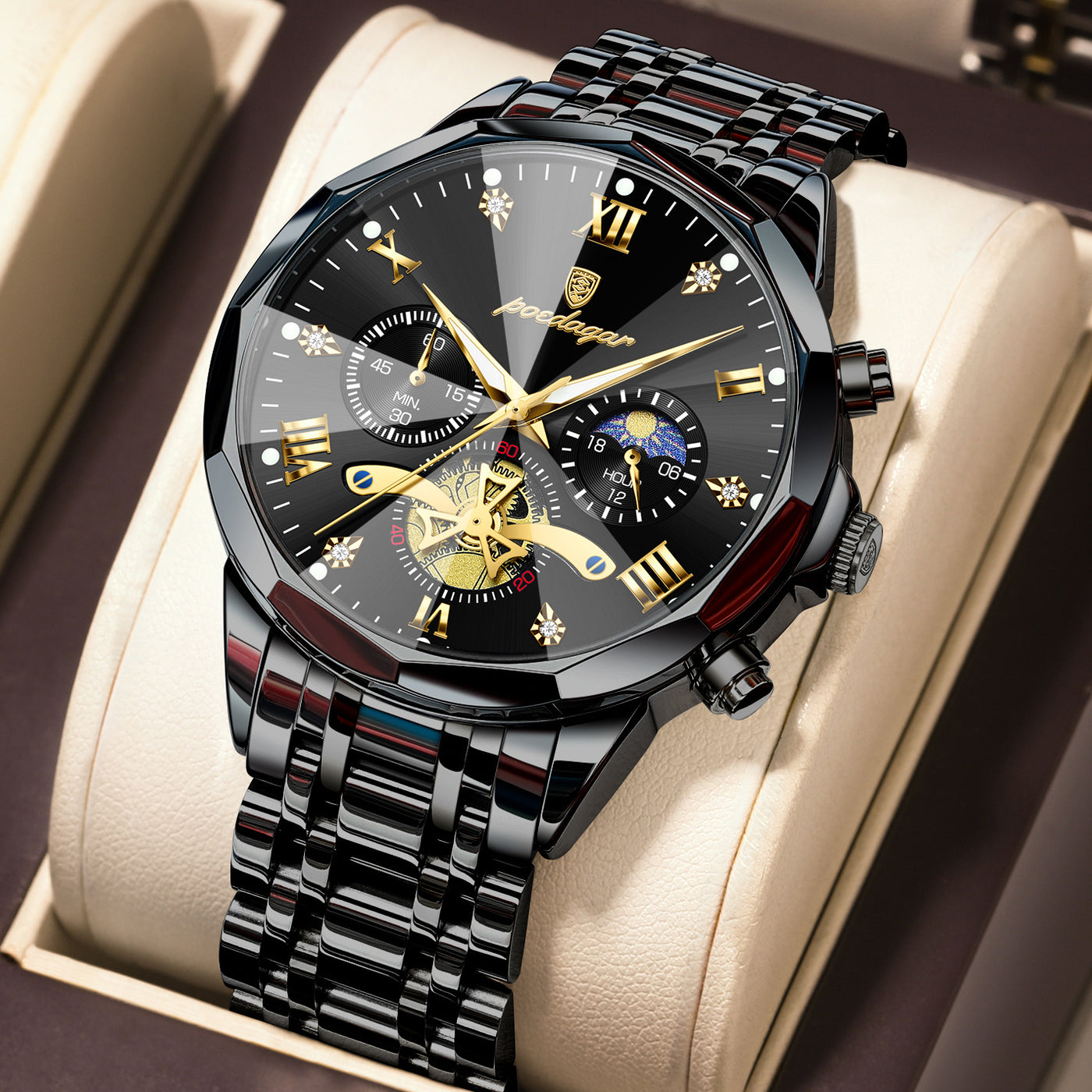 Antoine™ | Montre Quartz en Acier Inoxydable