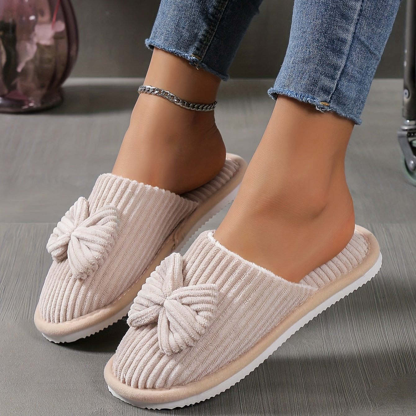 Belle™ | Chaussons en laine avec nœud