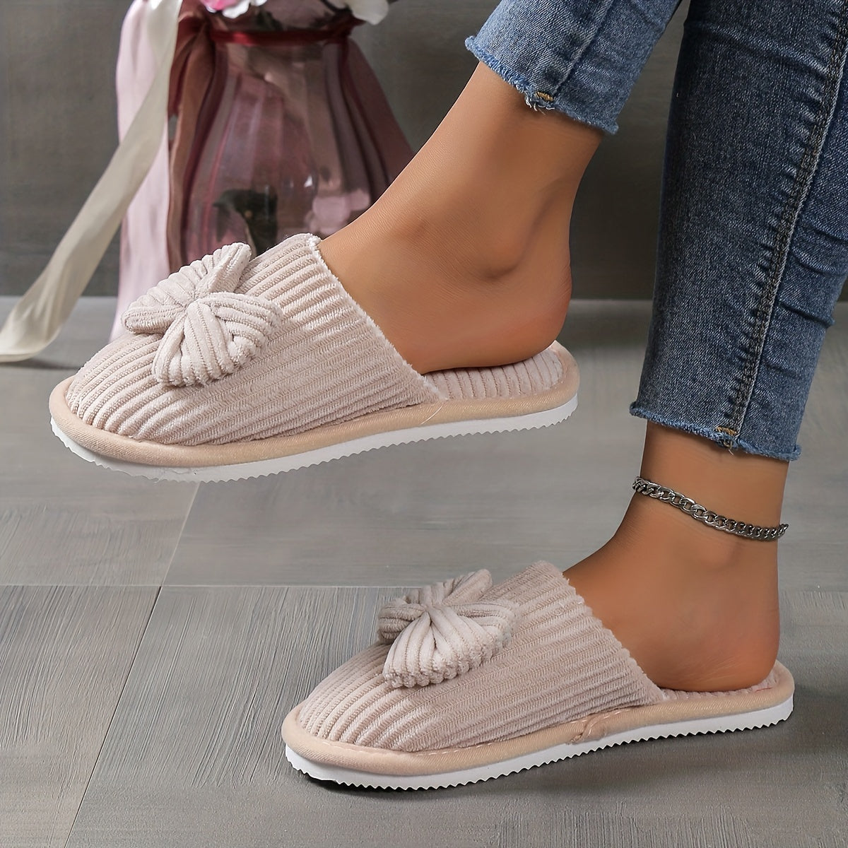 Belle™ | Chaussons en laine avec nœud
