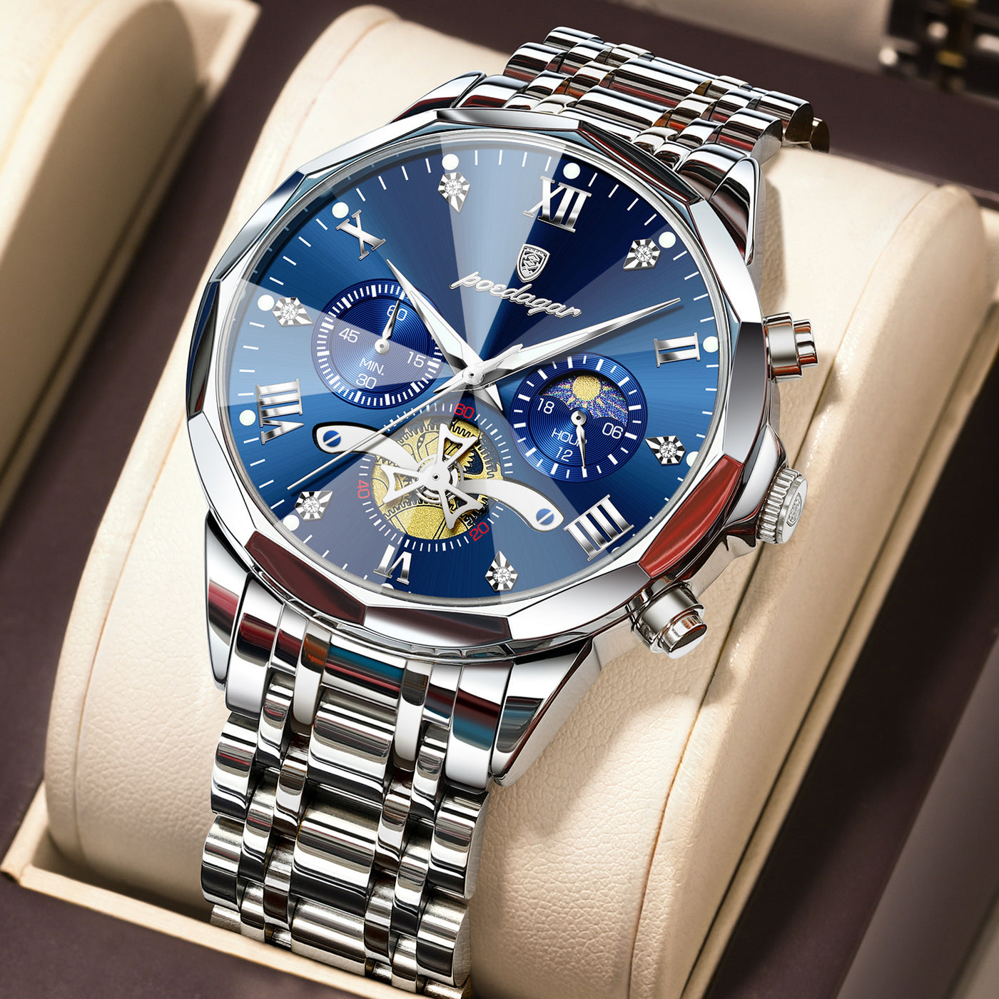 Antoine™ | Montre Quartz en Acier Inoxydable