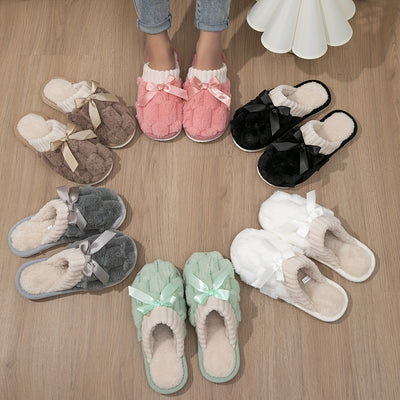Lilou™ | Chaussons en laine avec nœud