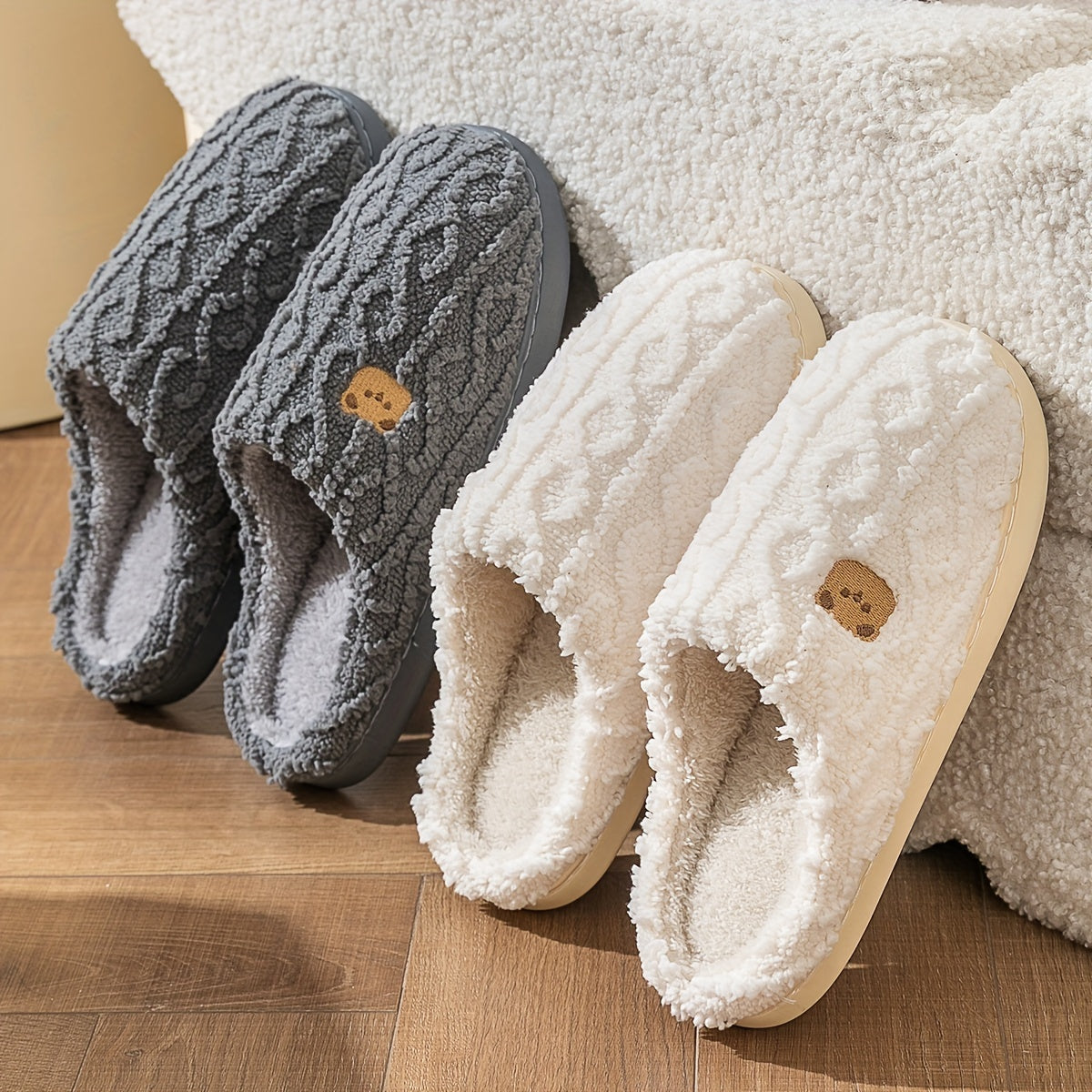 Élise™ | Chaussons en laine tricotés