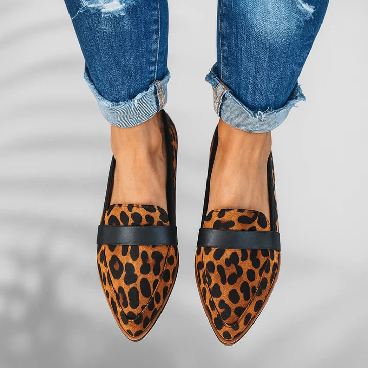 Céline™ | Mocassins en Suède Léopard