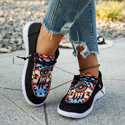 Ophélie™ | Mocassins à Imprimés Ethniques