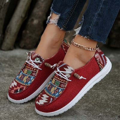 Nathalie™ | Mocassins à Motifs Géométriques