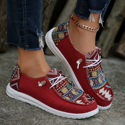 Nathalie™ | Mocassins à Motifs Géométriques