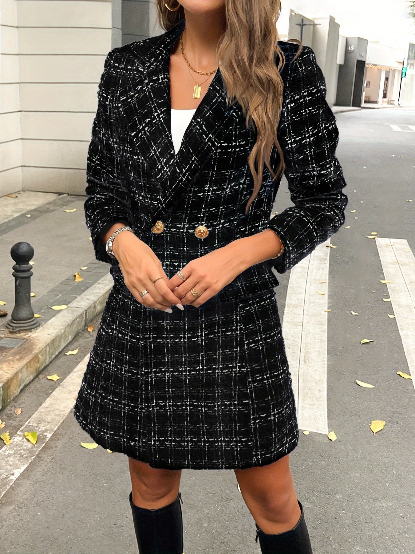 Élodie™ | Veste à Carreaux Classiques