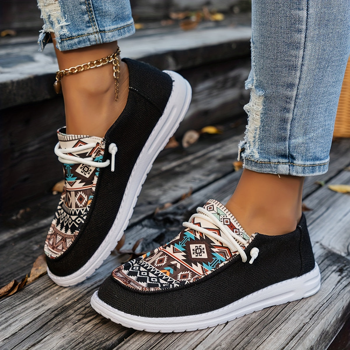 Roxane™ | Mocassins à Motifs Audacieux