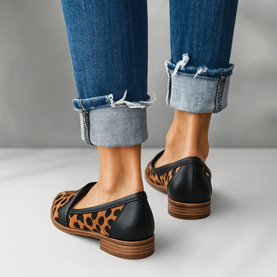 Céline™ | Mocassins en Suède Léopard