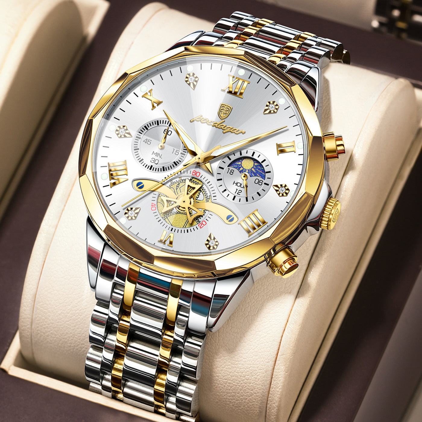 Antoine™ | Montre Quartz en Acier Inoxydable