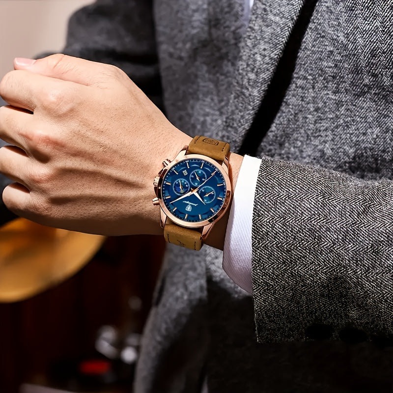 Henri™ | Montre Quartz Classique avec Calendrier