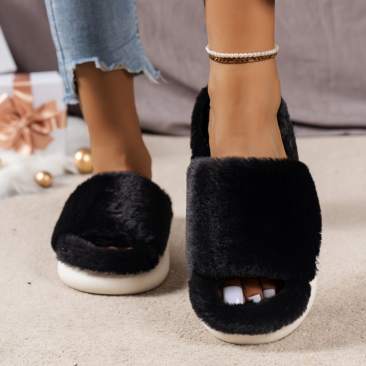 Zoë™ | Chaussons ouverts en laine