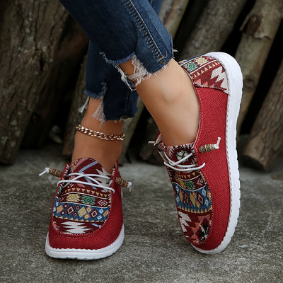 Nathalie™ | Mocassins à Motifs Géométriques