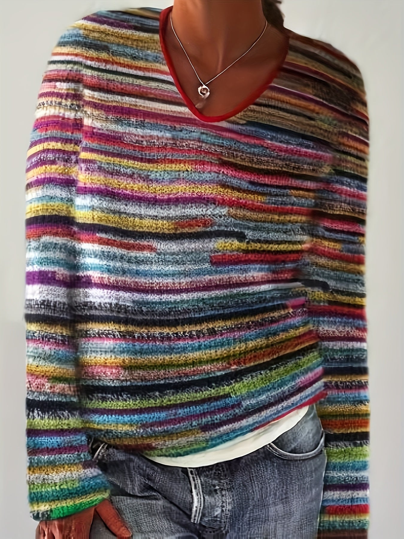 Laurence™ | Pull Automne Rayé