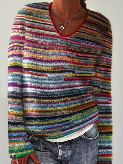 Laurence™ | Pull Automne Rayé