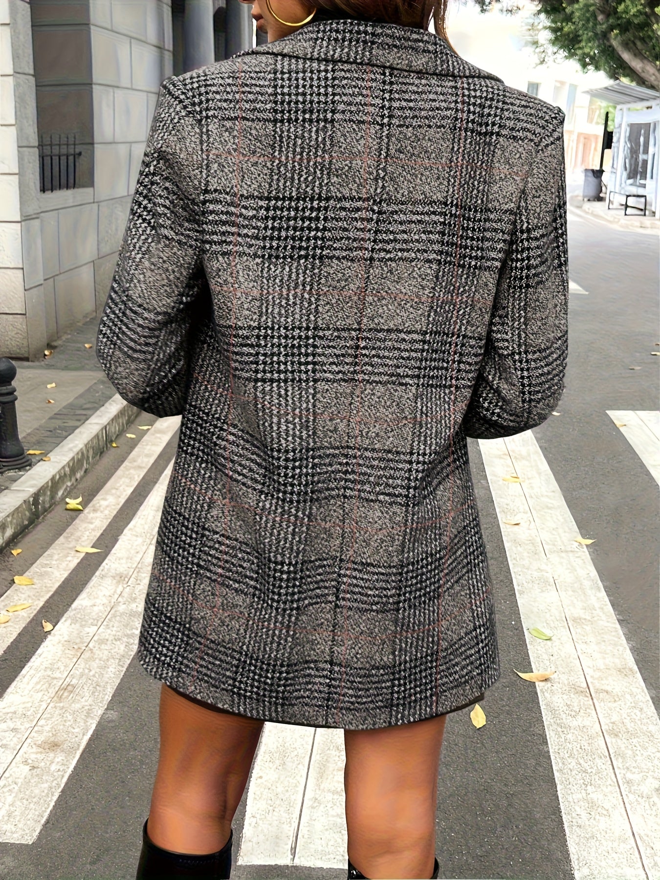 Louna™ | Veste Chic Motif Prince-de-Galles