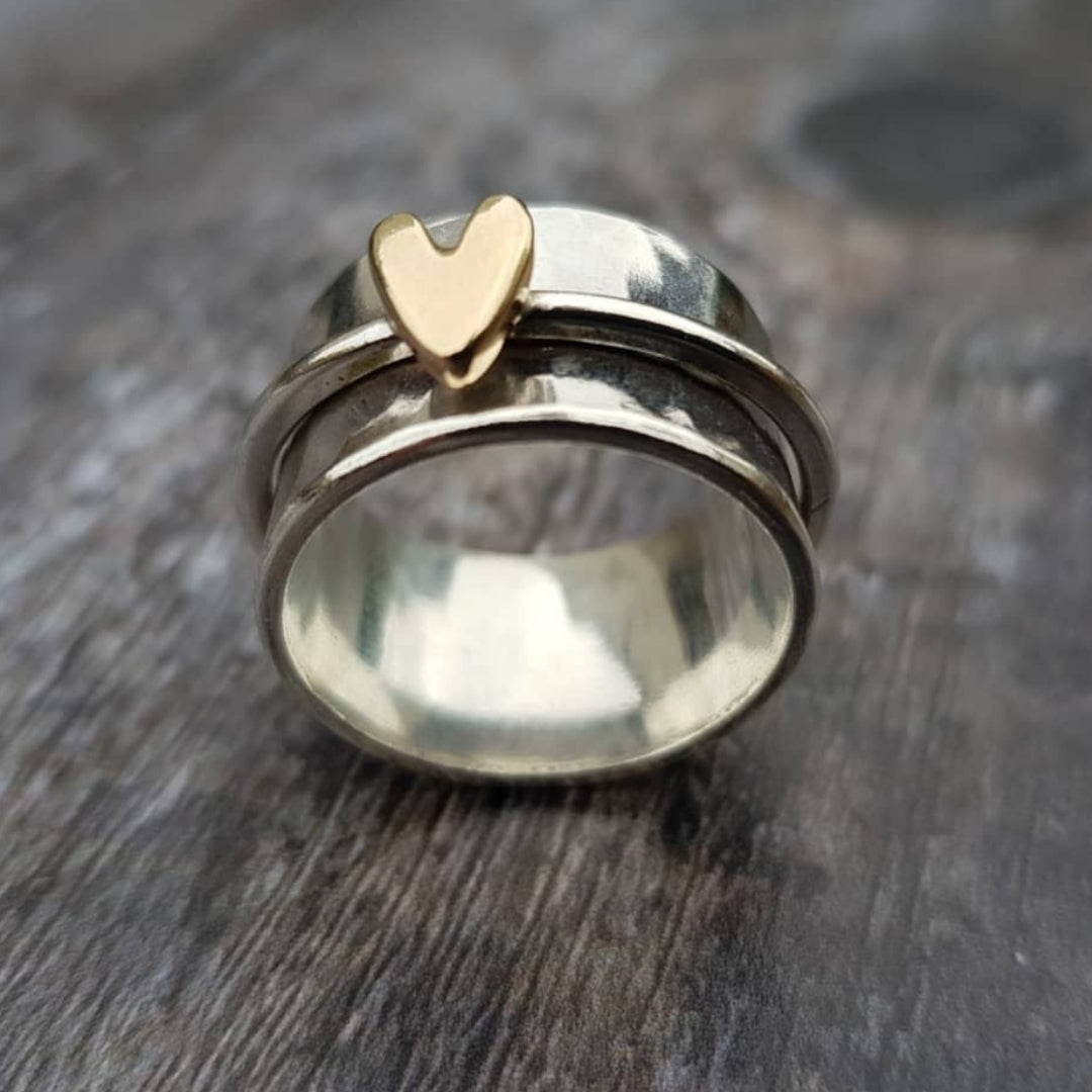 Mely™ | Bague Cœur Argent